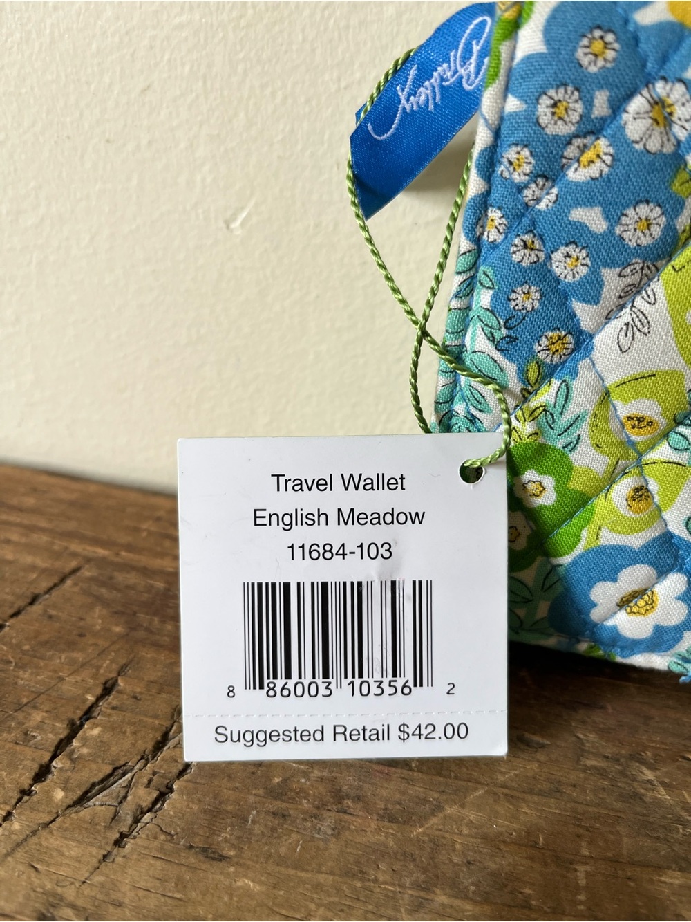 Vera Bradley NWT Quilted Travel Wallet English Meadow - Picture 12 of 15